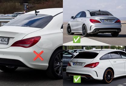 Rear Diffuser Black (CLA45 Design with Tips) for Mercedes CLA C117 2013-2019 - image 2