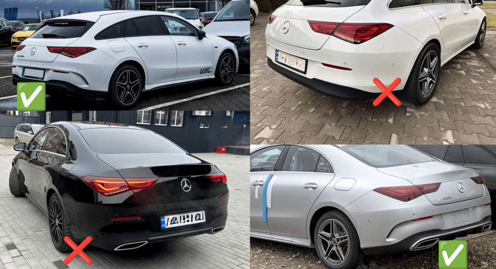 Rear diffuser with CLA45 nozzles (for AMG Line) for Mercedes CLA C118 2019↗︎ - Reelken Auto