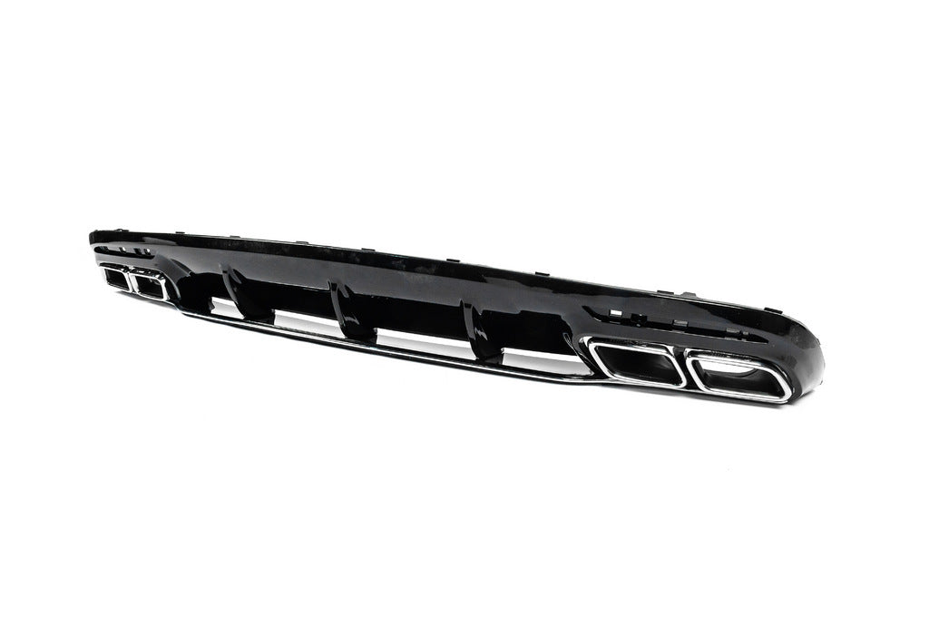 Rear Diffuser with Tips Silver (2018-2020) for Mercedes S-class C217 Coupe 2014-2020 - image 2