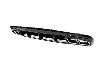 Rear Diffuser with Tips Silver (2018-2020) for Mercedes S-class C217 Coupe 2014-2020 - image 2