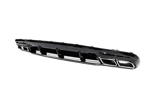 Rear Diffuser with Tips Silver (2018-2020) for Mercedes S-class C217 Coupe 2014-2020 - image 2
