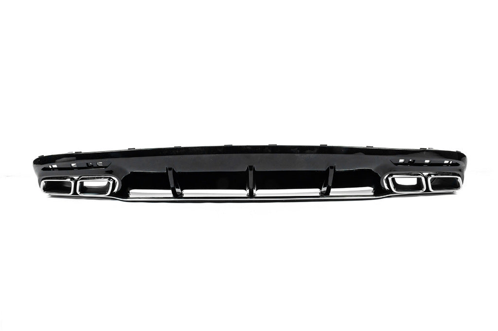 Rear Diffuser with Tips Silver (2018-2020) for Mercedes S-class C217 Coupe 2014-2020 - image 3