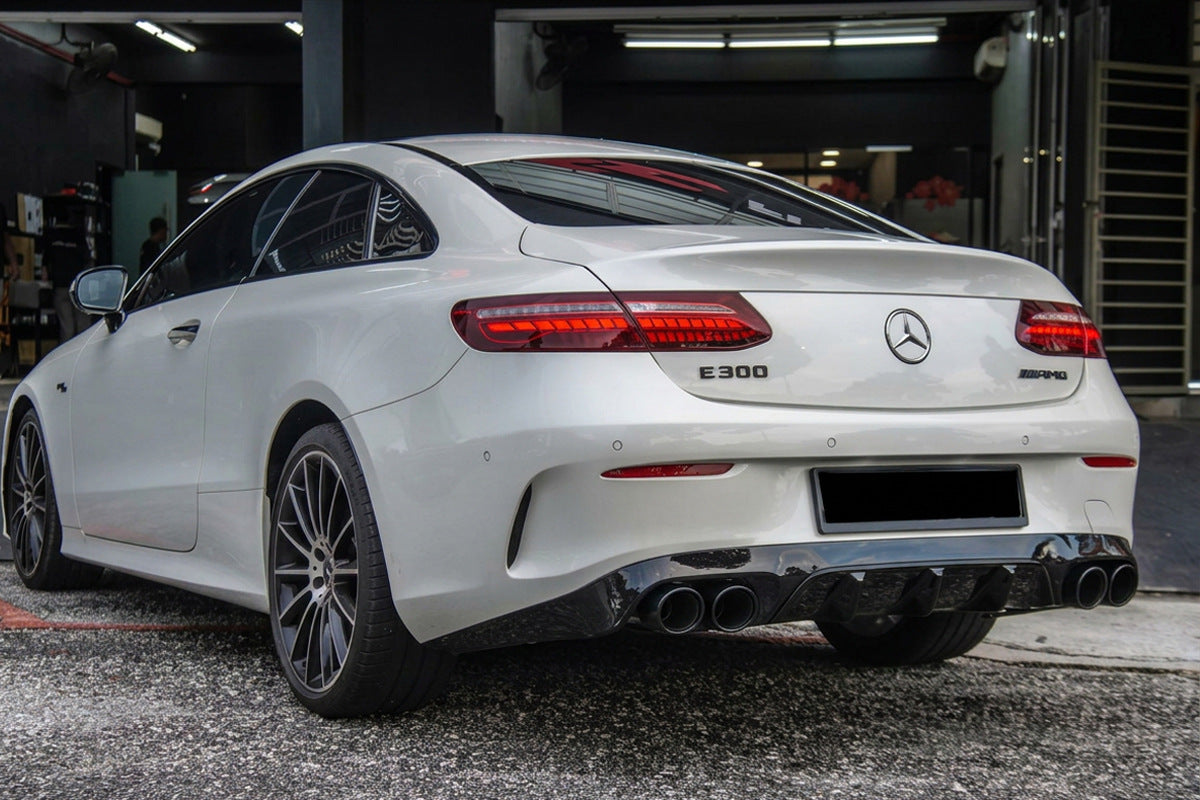 Rear Diffuser Black with Black Tips (AMG53 Design) for Mercedes E-class coupe C238 2016-2024 - image 1