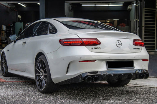 Rear Diffuser Black with Black Tips (AMG53 Design) for Mercedes E-class coupe C238 2016-2024 - image 1