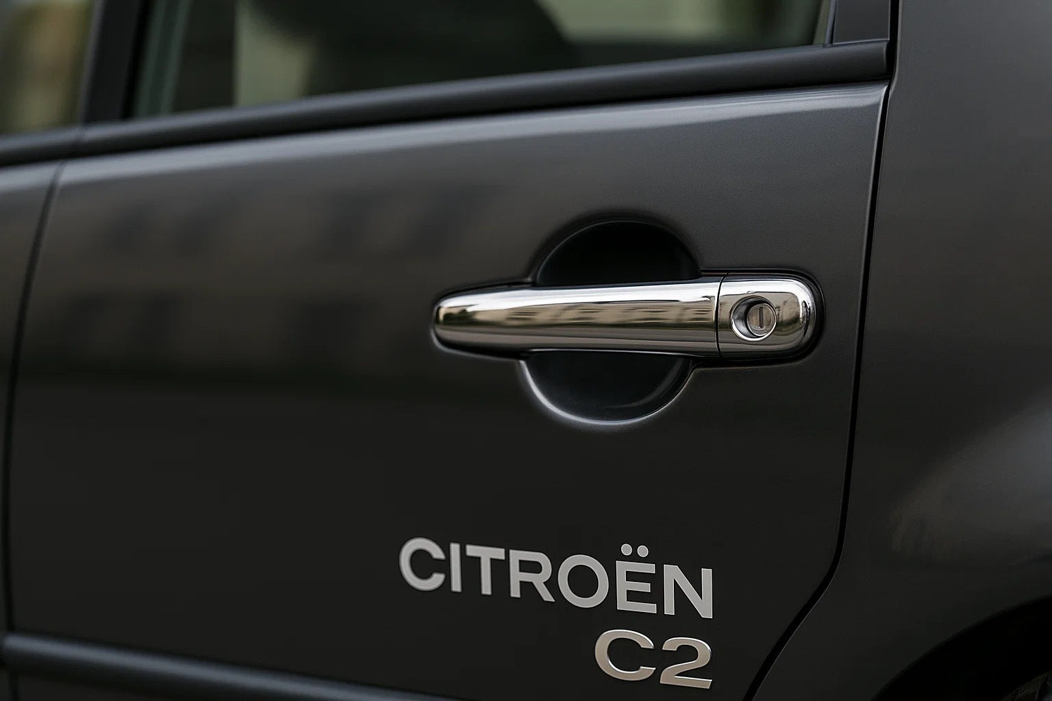 Chrome Door Handle Covers (2 pcs, Stainless Steel) for Citroen C-2 2003-2009 - image 1