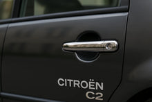 Chrome Door Handle Covers (2 pcs, Stainless Steel) for Citroen C-2 2003-2009 - image 1