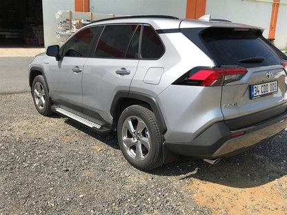 Lateral platforms Allmond Grey (2 pieces, aluminum) for Toyota Rav 4 2019- - Reelken Auto