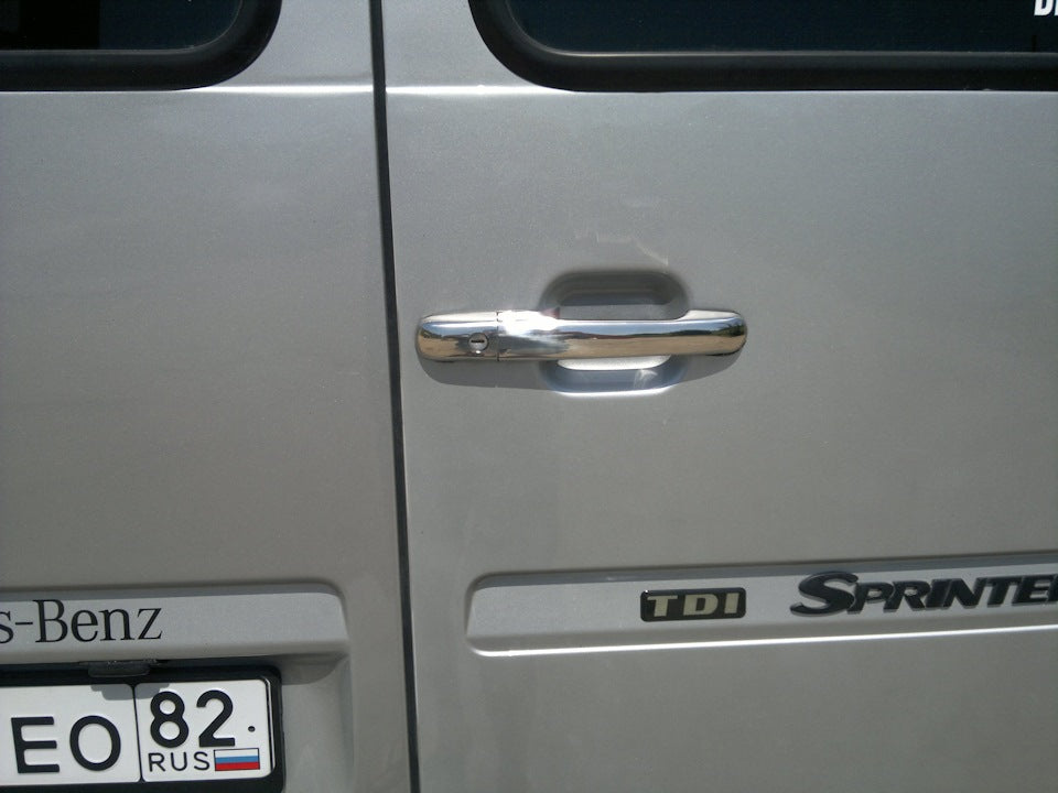Pads on handles (4-piece, stainless steel) for Volkswagen LT 1995-2006 - image 3