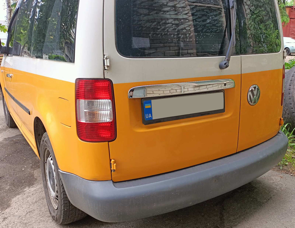 Chrome trim above license plate (2-door, stainless steel) for Volkswagen Caddy 2004-2010 - image 1