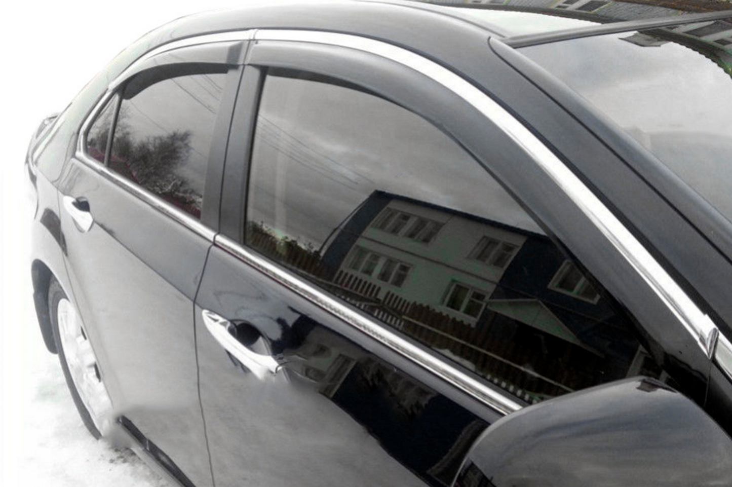 Window visors with chrome trim (2011-2017 EU / 2011-2014 USA, 4 pcs, HIC) for Toyota Camry 2011–2017 - image 9