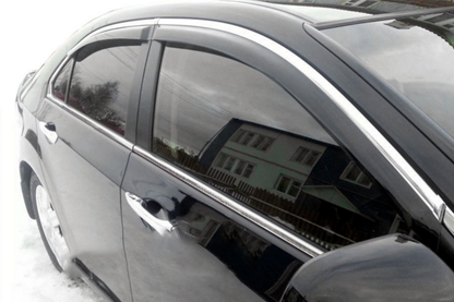 Window visors with chrome trim (2011-2017 EU / 2011-2014 USA, 4 pcs, HIC) for Toyota Camry 2011–2017 - image 9