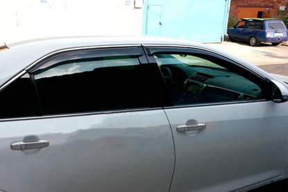 Window visors with chrome trim (2011-2017 EU / 2011-2014 USA, 4 pcs, HIC) for Toyota Camry 2011–2017 - image 7