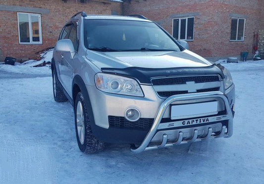 The WT004 bumper guard (stainless) for Chevrolet Captiva 2006-2019 - Reelken Auto