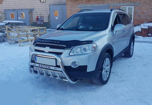 The WT004 bumper guard (stainless) for Chevrolet Captiva 2006-2019 - Reelken Auto