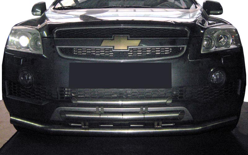 Front triple bull bar (stainless steel) for Chevrolet Captiva 2006-2019 - image 1