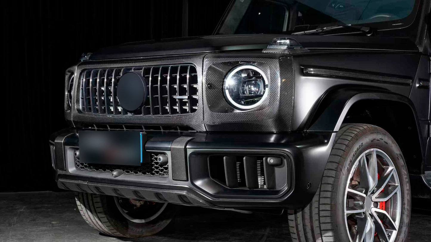 Front bumper lower lip for G63 AMG, Carbon for Mercedes G сlass W465 2025- - image 1