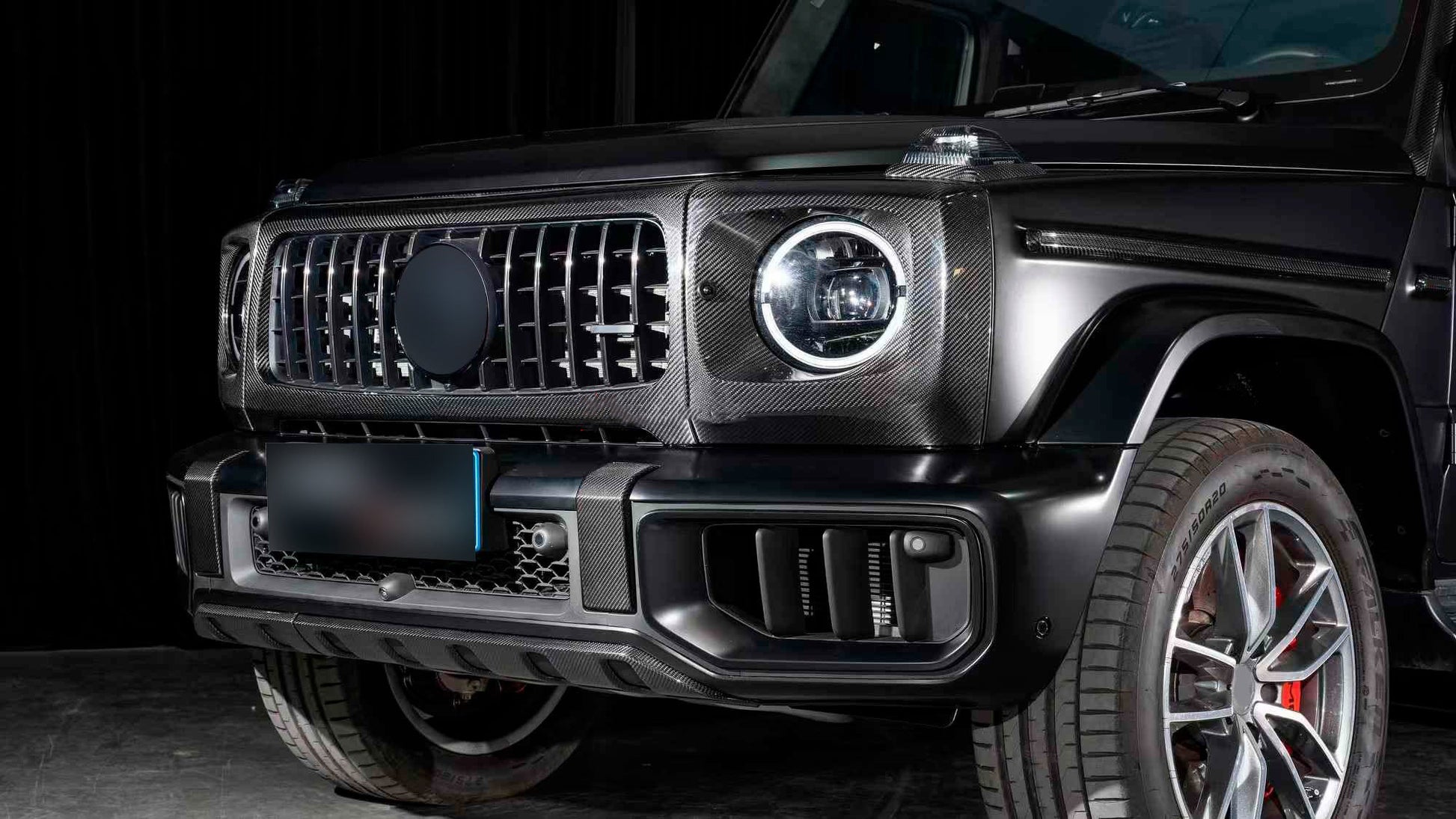 Front bumper lower lip for G63 AMG, Carbon for Mercedes G сlass W465 2025- - image 1