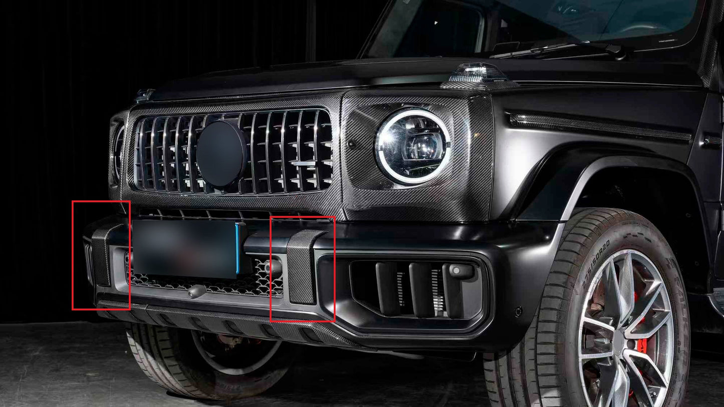Front and Rear Bumper Cover Set (for G63 AMG, Carbon) for Mercedes G сlass W465 2025- - image 1