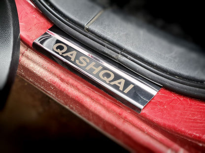 Door Sill Protectors Carmos V1 Stainless Steel Set of 4 for Nissan Qashqai 2010-2014 - image 3