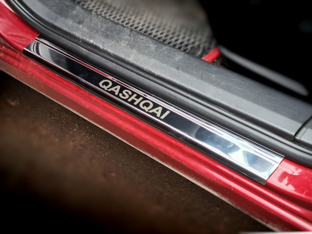 Door Sill Protectors Carmos V1 Stainless Steel Set of 4 for Nissan Qashqai 2010-2014 - image 1