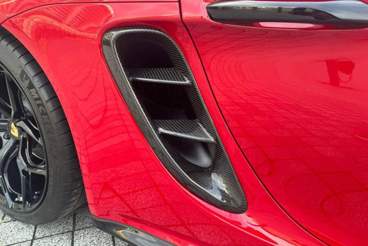 Rear Fender Covers (for GT4, Carbon) for Porsche Boxster/Cayman 982 (718) 2016- - image 2