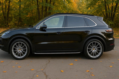 Side steps running boards (2 pcs, aluminum) for Porsche Cayenne 2018- - image 1