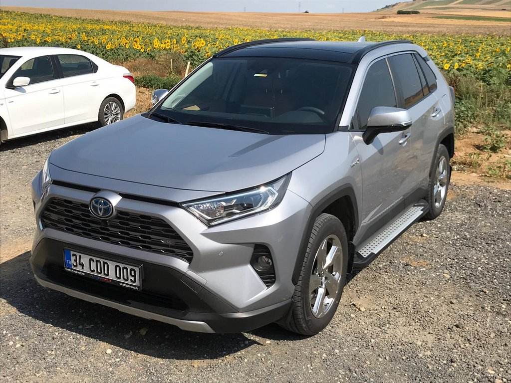 Lateral platforms Allmond Grey (2 pieces, aluminum) for Toyota Rav 4 2019- - Reelken Auto