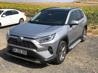 Lateral platforms Allmond Grey (2 pieces, aluminum) for Toyota Rav 4 2019- - Reelken Auto