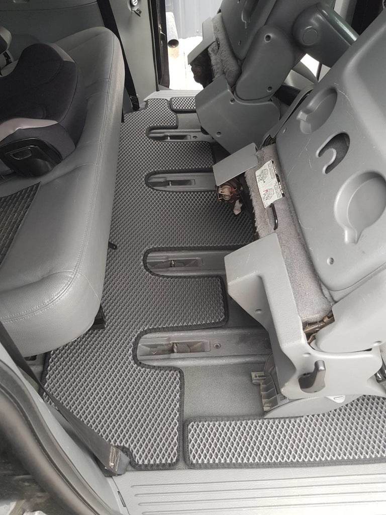 Floor mats (3 rows, EVA, black) for Chrysler Voyager 2001-2007 - Reelken Auto