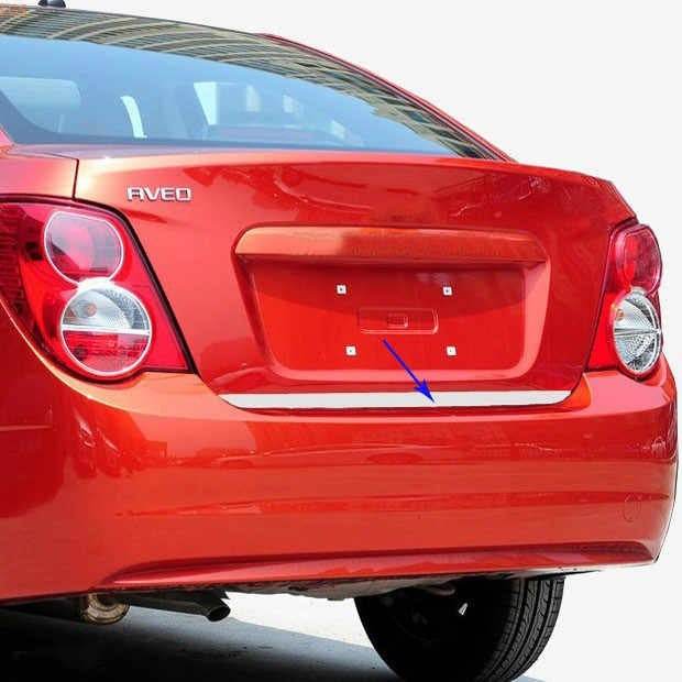 The edge of the trunk (Sedan, stainless.) for Chevrolet Aveo T300 2011-2020 - Reelken Auto