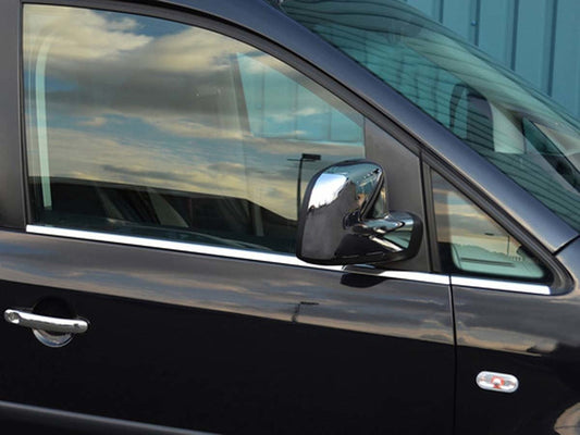 Glass trim bottom (stainless) for Volkswagen Caddy 2010-2015 - image 1
