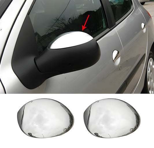 Mirror Covers (2 pcs, Stainless Steel) for Citroen Xsara Picasso 1999-2012 - image 2