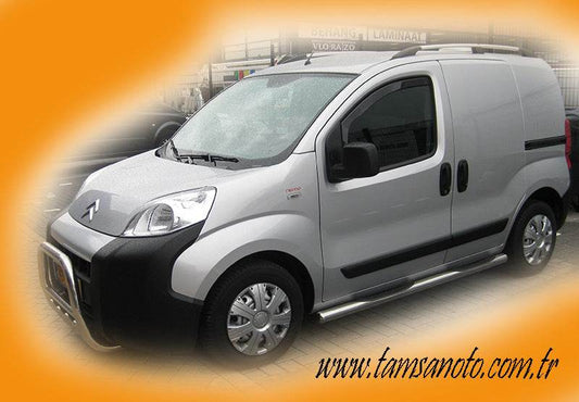 Lateral pipe Ø70 (2 pcs., Stainless steel.) for Fiat Fiorino/Qubo - Reelken Auto