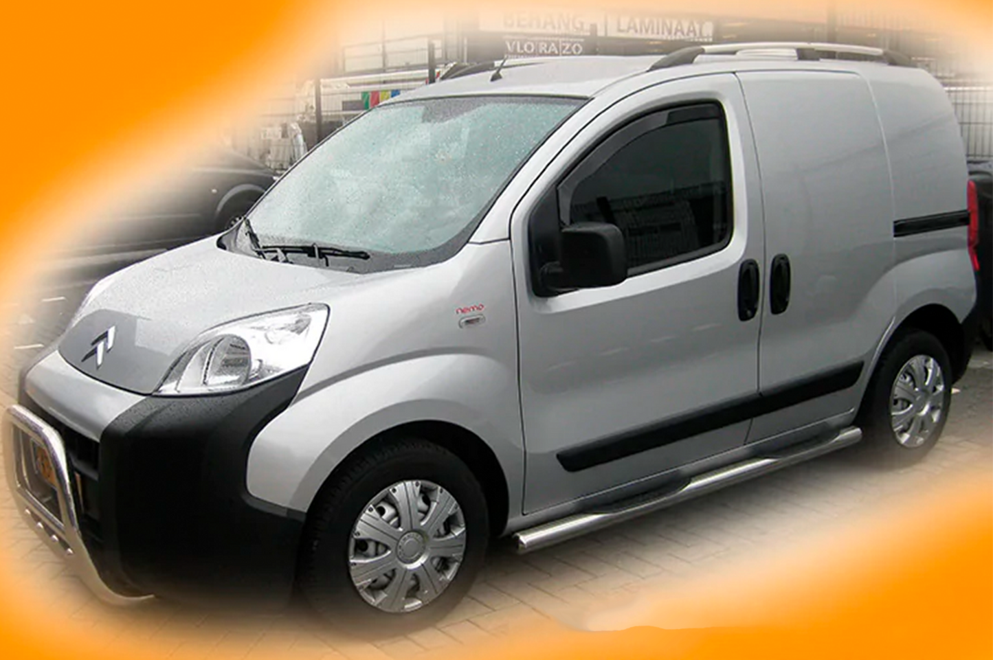 Side Bars Ø70 (2 pcs, Stainless Steel) for Fiat Fiorino/Qubo 2008-2024 - image 2