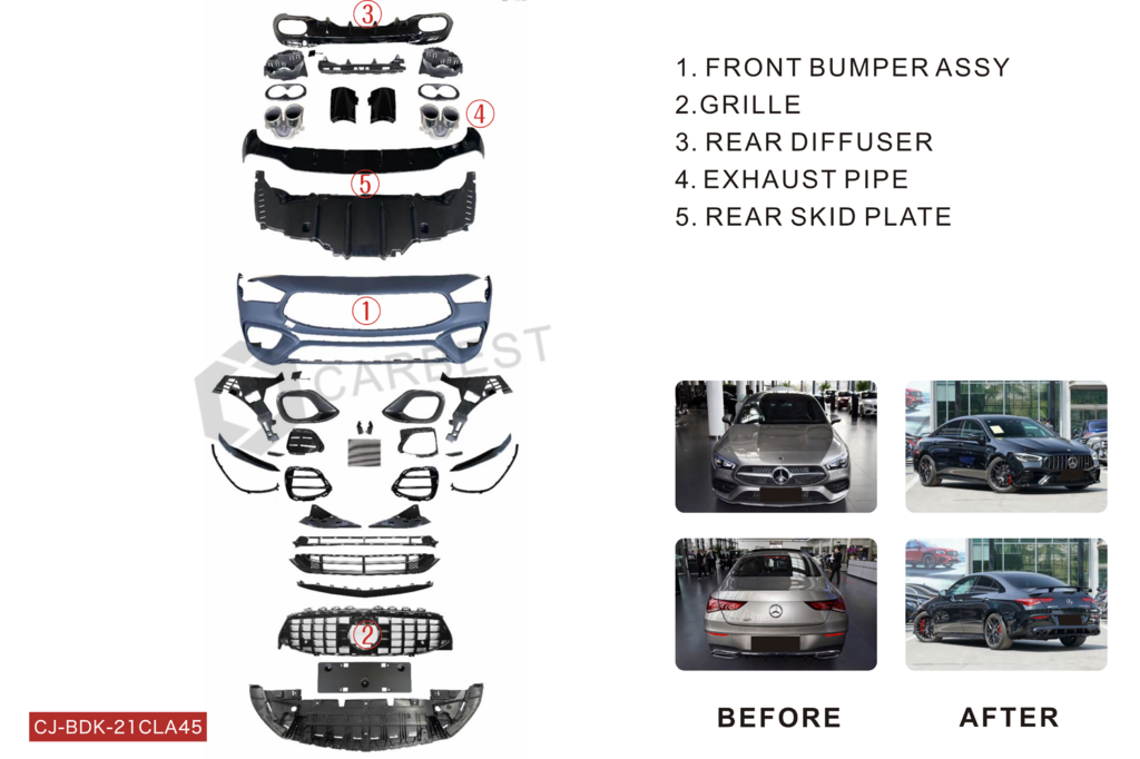 AMG CLA45 Full Body Kit for Mercedes CLA C118 2019- - image 2