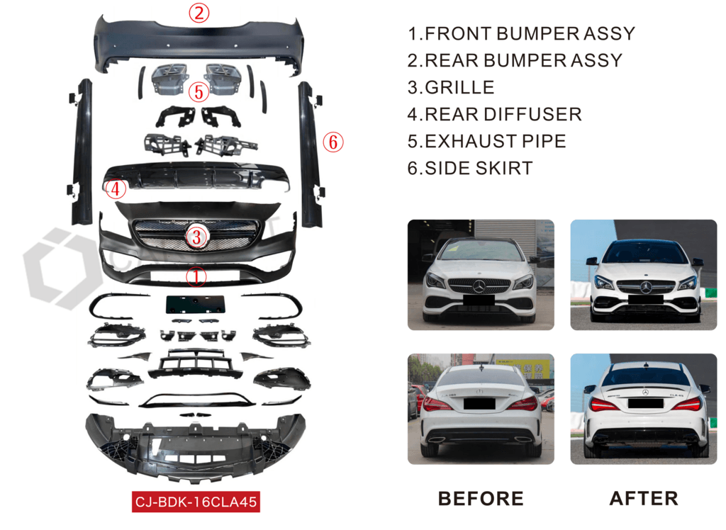 A set of body kits (AMG) for Mercedes CLA C117 2013-2019 - Reelken Auto
