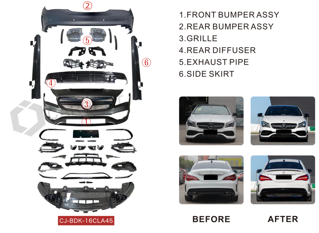 Body Kit Set (AMG) for Mercedes CLA C117 2013-2019 - image 2
