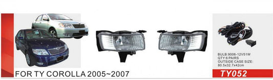 Fog lights 2004-2007 (2 pcs., halogen) for Toyota Corolla 2002-2007 - Reelken Auto