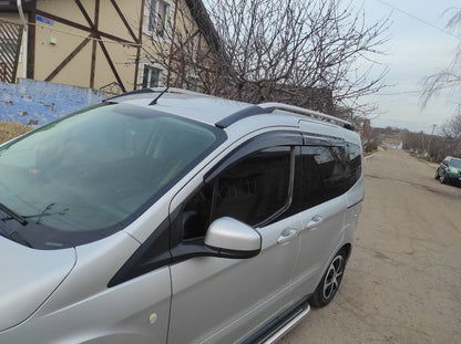 Window Deflectors (4 pcs, Sunplex Sport) for Ford Courier 2014-2023 - image 1