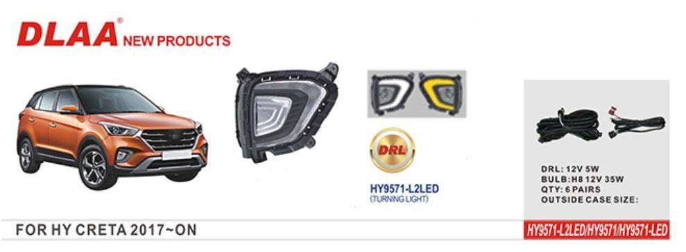 Fog lights (LED) for Hyundai Creta 2014-2020 - Reelken Auto