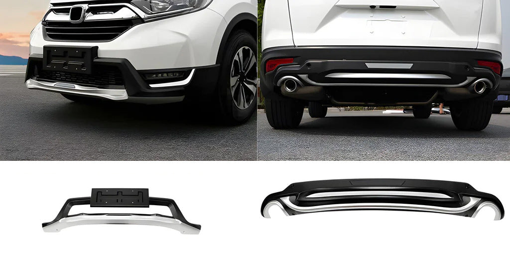 Front and Rear Bumper Extensions 2016-2019 (2 pcs) for Honda CRV 2017-2022 - image 2