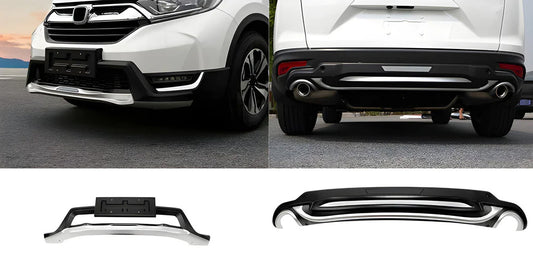 Front and Rear Bumper Extensions 2016-2019 (2 pcs) for Honda CRV 2017-2022 - image 2