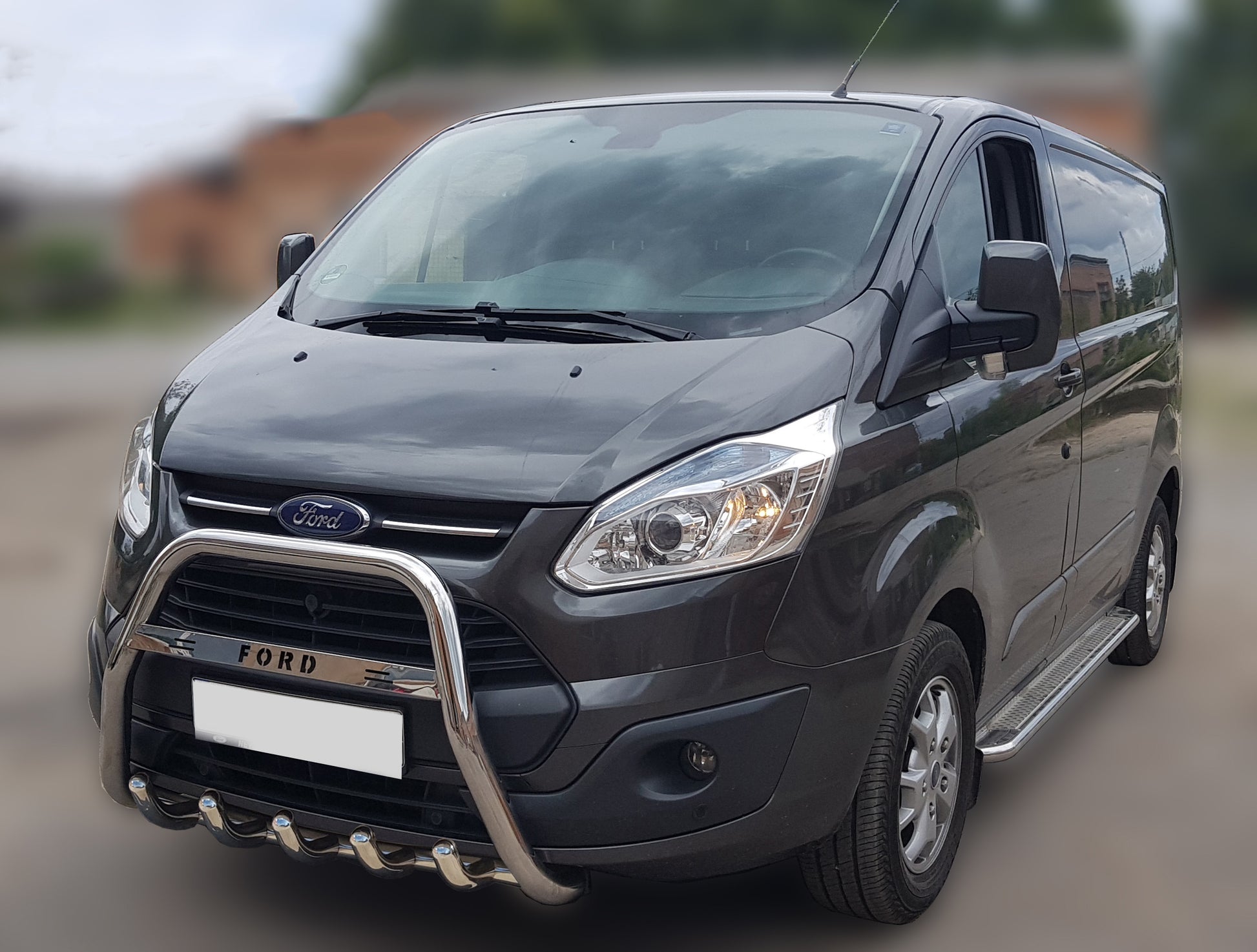 Bull Bar WT006 F1-55 (Stainless Steel) for Ford Custom 2013-2022 - image 1