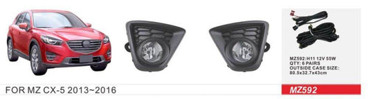 Fog lights (2 pcs., halogen) for Mazda CX-5 2012-2017 - Reelken Auto