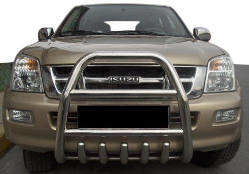 Front protection QT007 (stainless) for Isuzu D-Max 2011-2019 - Reelken Auto