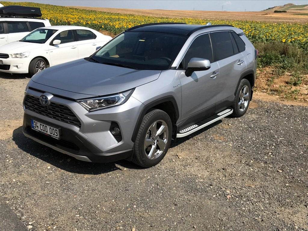 Side sills Tayga V2 (2 pieces, aluminum) for Toyota Rav 4 2019- - Reelken Auto