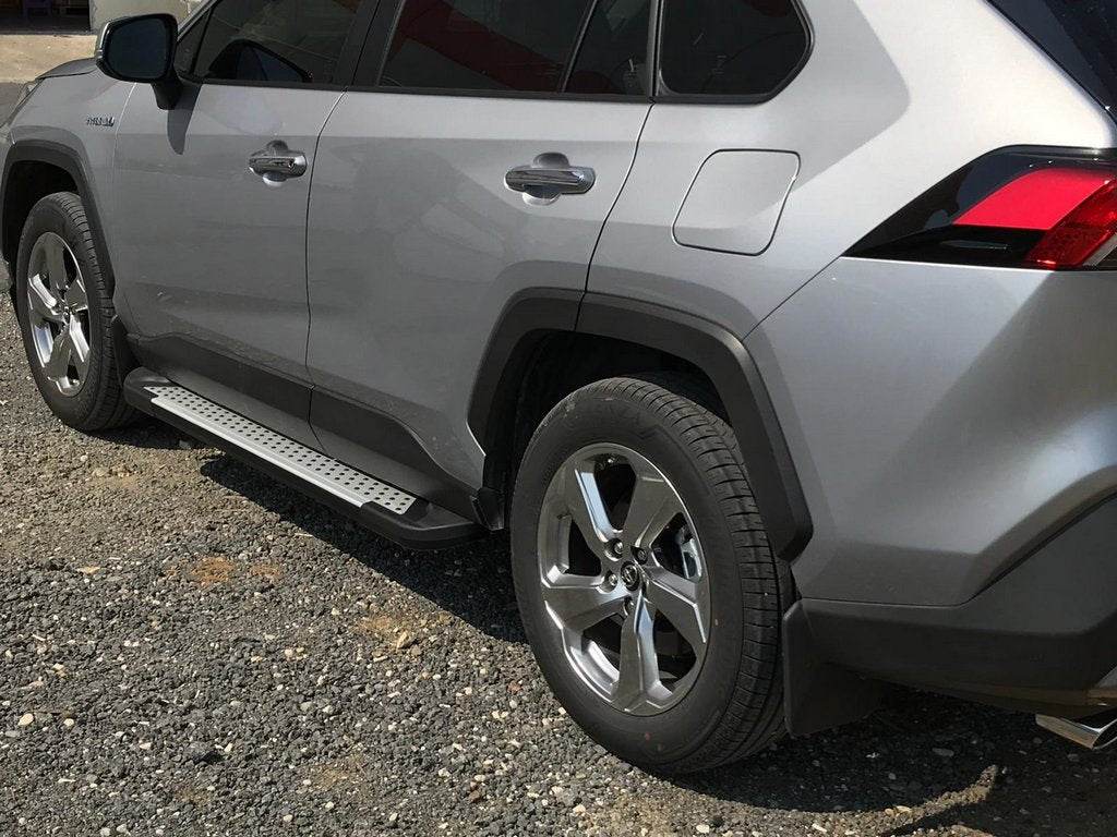 Lateral platforms Allmond Grey (2 pieces, aluminum) for Toyota Rav 4 2019- - Reelken Auto