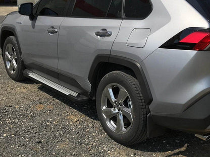 Lateral platforms Allmond Grey (2 pieces, aluminum) for Toyota Rav 4 2019- - Reelken Auto