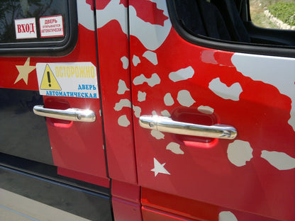 Chrome Door Handle Covers (4 pcs, Stainless Steel) for Volkswagen LT 1995-2006 - image 6