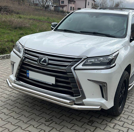 Front protection ST014 (2015+ stainless) for Lexus LX570/450d - Reelken Auto